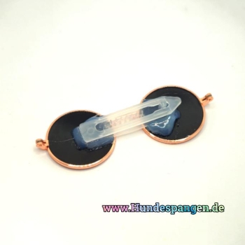 1x Hundespange / Hundehaarspange Big Sunglass Sonnenbrille Black  Balken 4,5cm  Ba39